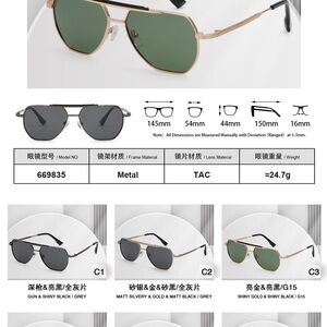 Gold Frame Aviator polarized Sunglasses